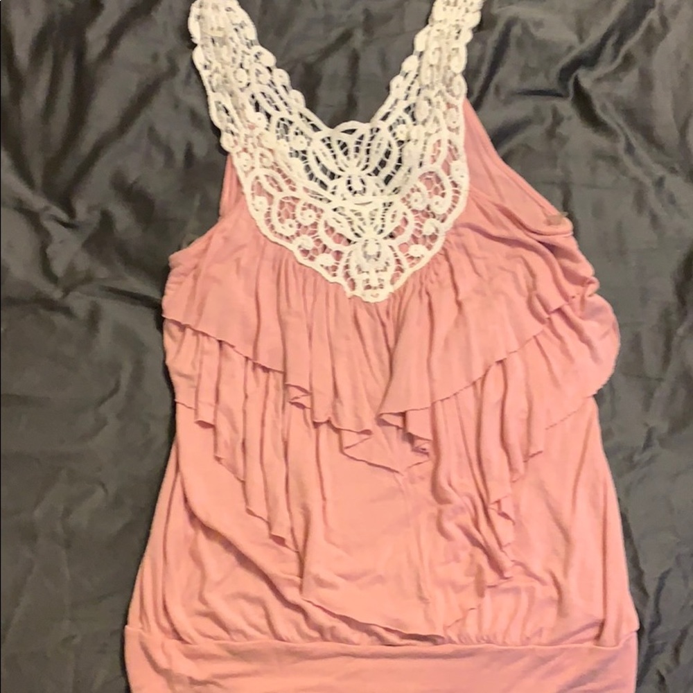 Pink Short Sleeve Blouse